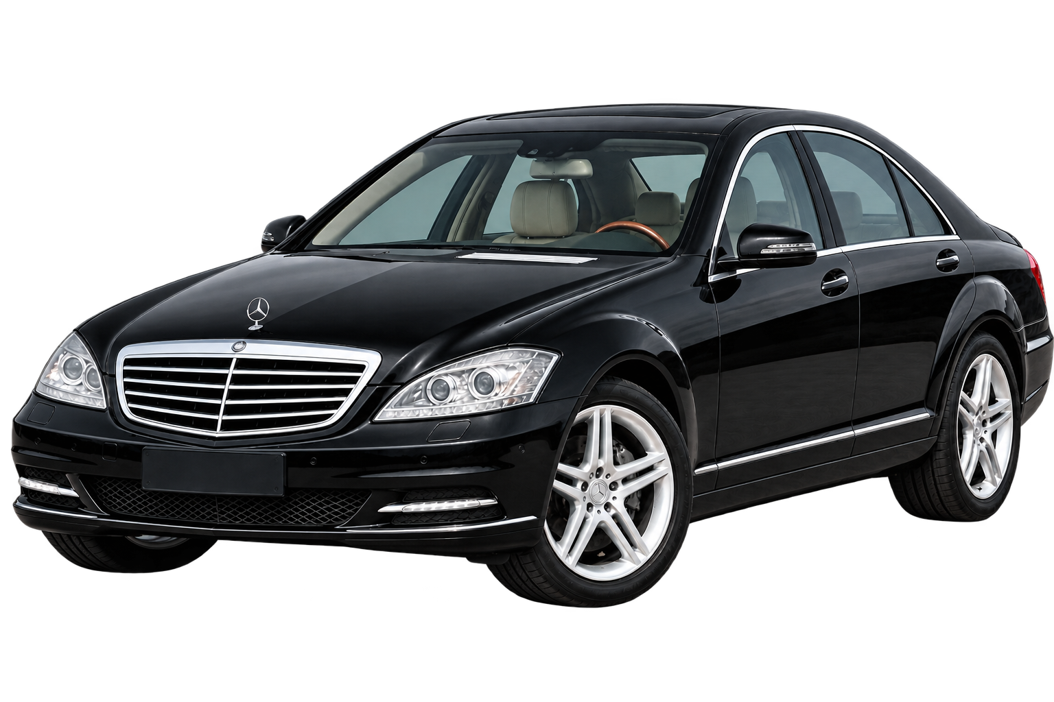 Black Mercedes-Benz S500 2010 available for hire in Abuja