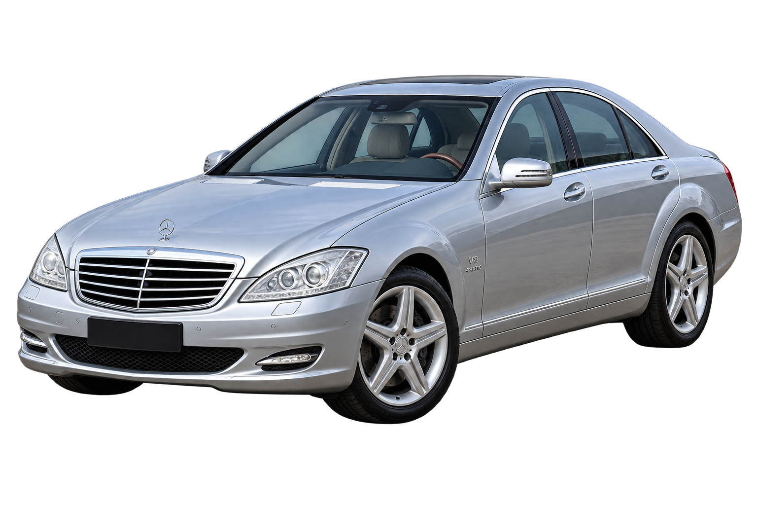 Silver Mercedes-Benz S350 2006 available for hire in Abuja